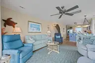 3826 Island Drive, North Topsail Beach, NC 28460 — 3-bedroom waterfront townhome, North Topsail Beach, NC, photo 24 of 52: Living Room