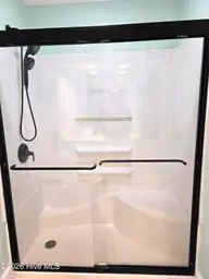 3246 Doug Drive, Kinston, NC 28504 — 3-bedroom home in Whitfield Acres, Kinston, NC, photo 18 of 44: Primary Bath Shower 2