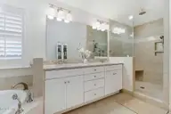 204 Nottingham Lane, Morehead City, NC 28557 — 3-bedroom home in Spooners Creek, Morehead City, NC, photo 6 of 51: Primary en-suite bath