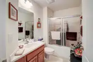 203 Diamond Cove, Newport, NC 28570 — 2-bedroom condo in The Coves at Newport, Newport, NC, photo 20 of 27: Main bathroom