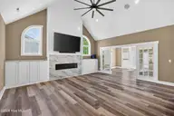 115 Windy Point, Sneads Ferry, NC 28460 — 3-bedroom home in Sea Pines North Shore, Sneads Ferry, NC, photo 11 of 42: Living Room & Sunroom