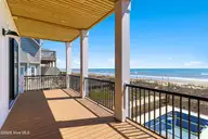 3503 Ocean Drive E & W, Emerald Isle, NC 28594 — 12-bedroom waterfront townhome in Emerald Isle By The Sea, Emerald Isle, NC, photo 14 of 62: Oceanfront Balcony
