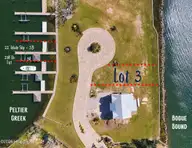 4709 3 S Shore Drive, Morehead City, NC 28557 — waterfront lot in Peltier Point, Morehead City, NC, photo 3 of 12: Lot & Dock 3: Aerial View