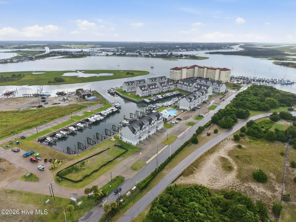 200 Olde Towne Yacht Club Drive 50, Beaufort, NC 28516 — 4-bedroom waterfront townhome in Inlet Cove Townhomes, Beaufort, NC, photo 1 of 53: Overhead 7 plex