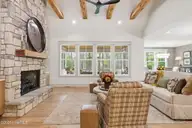160 Midland Trail, Pinehurst, NC 28374 — 4-bedroom home in Midland Estate, Pinehurst, NC, photo 18 of 61: Cedar Wrapped Beams