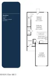 594 Sandy Hollow Drive, Jacksonville, NC 28540 — 3-bedroom townhome in Sandy Hollow, Jacksonville, NC, photo 19 of 22: Floor Plan (1st Floor)