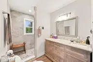 22 Pine Lake Drive, Whispering Pines, NC 28327 — 3-bedroom waterfront home in Pine Lakes, Whispering Pines, NC, photo 15 of 53: Gorgeous Primary Bath Suite