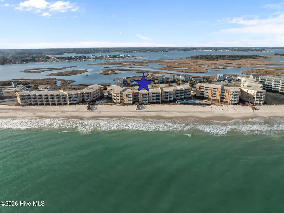 1840 New River Inlet Road 2308, North Topsail Beach, NC 28460 — 2-bedroom waterfront condo in Topsail Dunes, North Topsail Beach, NC, photo 1 of 44: Oceanfront