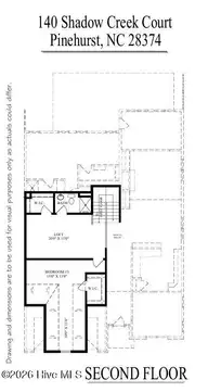 140 Shadow Creek Court, Pinehurst, NC 28374 — 2-bedroom townhome in Villas at Forest Hills, Pinehurst, NC, photo 4 of 39: Floor plan - upstairs