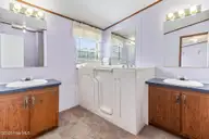 4652 Faith Baptist Church Road, Pinetops, NC 27864 — 3-bedroom manufactured home, Pinetops, NC, photo 18 of 38: Primary Bathroom