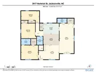 2917 Norbrick Street, Midway Park, NC 28544 — 3-bedroom home in Hunters Creek, Midway Park, NC, photo 8 of 48: Floor Plan