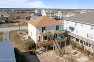 3802 Island Drive, North Topsail Beach, NC 28460 — 3-bedroom waterfront townhome in MFBostic, North Topsail Beach, NC, photo 8 of 49: Overhead view - Facing ICW