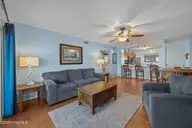 1840 New River Inlet Road 2308, North Topsail Beach, NC 28460 — 2-bedroom waterfront condo in Topsail Dunes, North Topsail Beach, NC, photo 9 of 44: Living Room