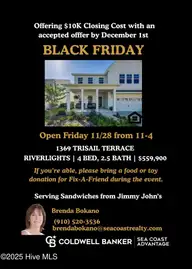 1369 Trisail Terrace, Wilmington, NC 28412 — 4-bedroom home in Riverlights, Wilmington, NC, photo 2 of 39: Flyer 4 revised jpg