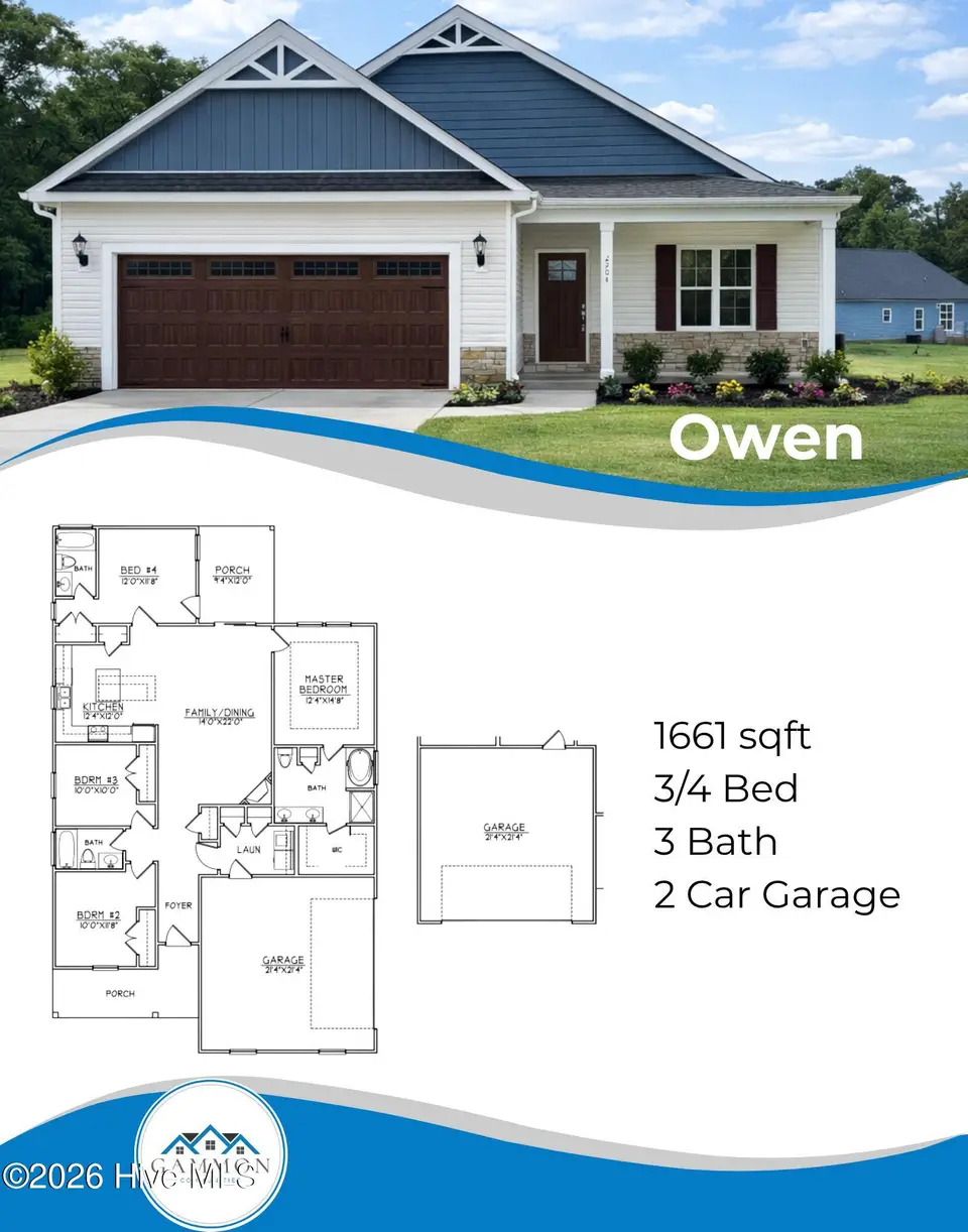 425 W 2nd Street, Princeton, NC 27569 — 4-bedroom home, Princeton, NC, photo 1 of 13: Owen Plan Cut Sheet