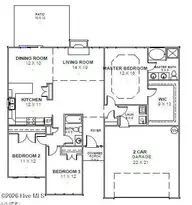 1005 Croaker Court, New Bern, NC 28562 — 3-bedroom home in Bluewater Rise, New Bern, NC, photo 3 of 10: Floor Plan