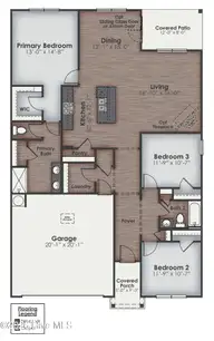 407 Anchorline Way Lot 48, Jacksonville, NC 28546 — 3-bedroom home in Merchant Point, Jacksonville, NC, photo 3 of 42: Floorplan