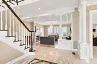 359 Bay Run, Newport, NC 28570 — 4-bedroom waterfront home in Bluewater Banks, Newport, NC, photo 12 of 74: View from the foyer into the living room