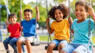 241 Maddox Drive, Aberdeen, NC 28315 — 3-bedroom townhome in Martin Farms, Aberdeen, NC, photo 15 of 25: Laughing-Kids-on-Swingset