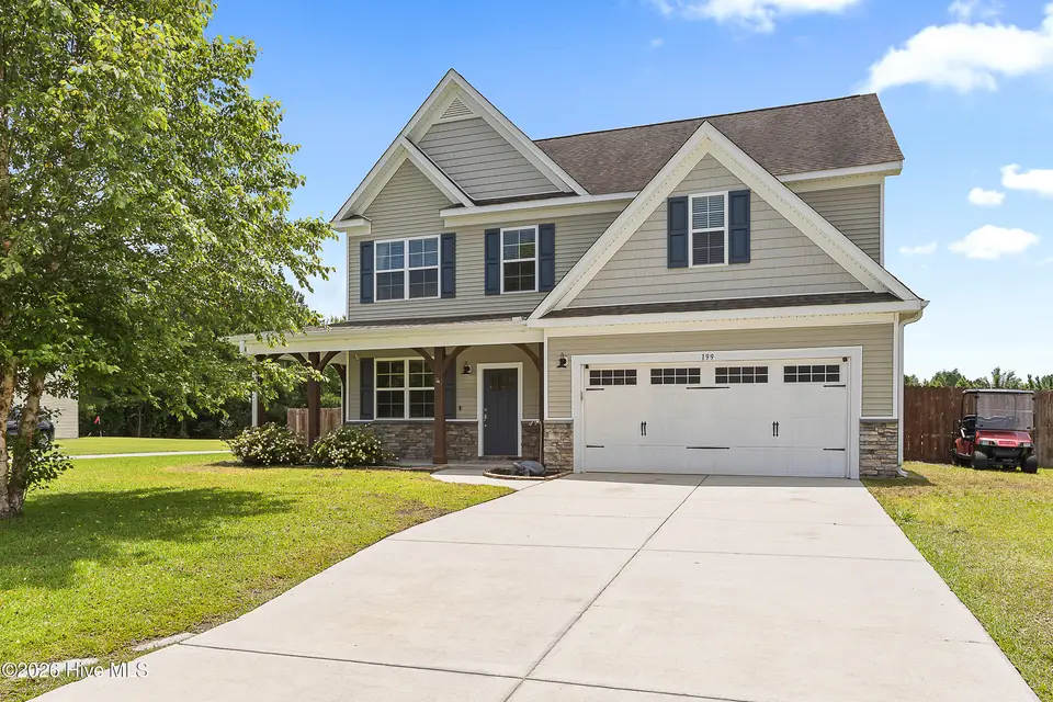 199 River Winding Road, Jacksonville, NC 28540 — 4-bedroom home in The Bluffs On New River, Jacksonville, NC, photo 1 of 37