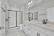 6751 Fellowship Drive, Leland, NC 28451 — 3-bedroom townhome in Grand Park, Leland, NC, photo 16 of 46: Primary Bath