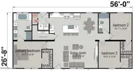 435 Pine Hill Road, West End, NC 27376 — 3-bedroom manufactured home, West End, NC, photo 24 of 28: 435 Floor Plan