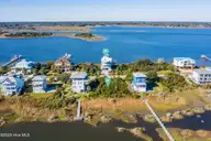19 Osprey Drive, North Topsail Beach, NC 28460 — 4-bedroom waterfront home in Crystal Shores, North Topsail Beach, NC, photo 3 of 59: DJI_0202p