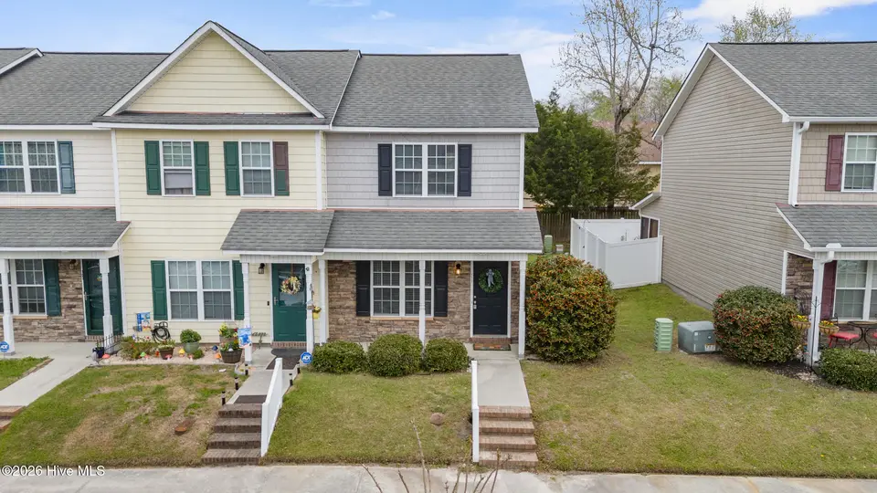 27 E Doris Avenue 111, Jacksonville, NC 28540 — 2-bedroom townhome in Doris Place, Jacksonville, NC, photo 1 of 29: Drone (1)
