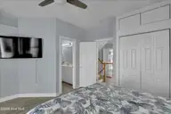 3809 Island Drive, North Topsail Beach, NC 28460 — 4-bedroom waterfront townhome in Sea Oaks, North Topsail Beach, NC, photo 22 of 47: Master Suite, First Level