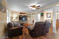 221 Bayview Drive, Harkers Island, NC 28531 — 2-bedroom waterfront home in Earl Davis, Harkers Island, NC, photo 11 of 53: Living Room