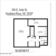 260 S Ashe Street, Southern Pines, NC 28387 — 4-bedroom home in Downtown, Southern Pines, NC, photo 7 of 43: Basement J{G