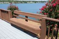 7 Lake Vista Lane, Pinehurst, NC 28374 — 3-bedroom waterfront home in Unit 13, Pinehurst, NC, photo 6 of 42: 07DeckBench