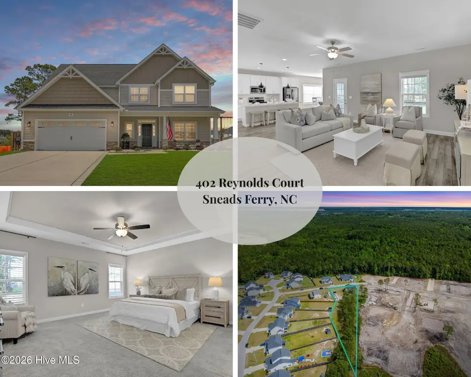 402 Reynolds Court, Sneads Ferry, NC 28460 — 5-bedroom home in Permeta Branch, Sneads Ferry, NC, photo 1 of 46