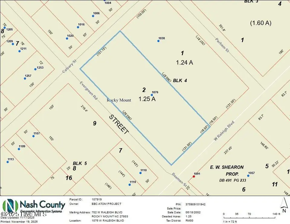 1076 2 W Raleigh Boulevard, Rocky Mount, NC 27803 — lot, Rocky Mount, NC, photo 1 of 1: Raleigh Blvd