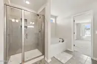 202 Queenstown Drive, Kenly, NC 27542 — 3-bedroom home in Meyer Farms, Kenly, NC, photo 22 of 38: Primary Bath (2)