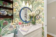 152 Arborvitae Drive, Pine Knoll Shores, NC 28512 — 3-bedroom waterfront home in Pine Knoll Association, Pine Knoll Shores, NC, photo 23 of 61: Hallbath first floor off kitchen