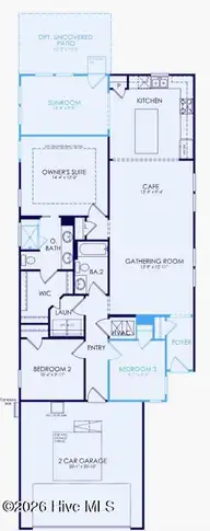 4173 Yellow Flag Iris Street, Leland, NC 28479 — 3-bedroom home in Del Webb Mallory Creek, Leland, NC, photo 15 of 33: Compass Floorplan