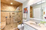 65 Lake Hills Road, Pinehurst, NC 28374 — 2-bedroom home in Unit 6, Pinehurst, NC, photo 23 of 43: Walk in tile shower