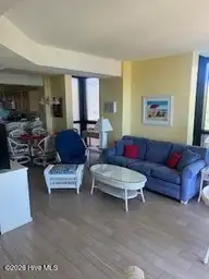 801 Salter Path Road 108, Indian Beach, NC 28512 — 1-bedroom waterfront condo in Windward Dunes, Indian Beach, NC, photo 9 of 12: Living room
