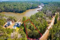 145 Heron Drive, Havelock, NC 28532 — waterfront lot in Godfreys Creek Estates, Havelock, NC, photo 2 of 19: Approx Boundary, Not a Survey