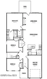 60 W Coulter Court, Selma, NC 27576 — 3-bedroom home in Longleaf Village, Selma, NC, photo 9 of 9: Floor Plan