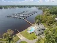 506 Pamlico River Drive, Washington, NC 27889 — 3-bedroom waterfront home in Pamlico Plantation, Washington, NC, photo 24 of 24: Aerial of Marina
