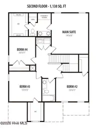 125 Cinnabar Street, Clayton, NC 27527 — 4-bedroom home in Riverwood Ranch, Clayton, NC, photo 8 of 15: Second Floor