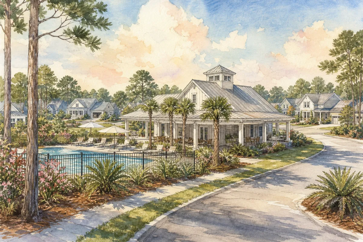 Watercolor illustration inspired by Ocean Isle Palms in Shallotte, NC