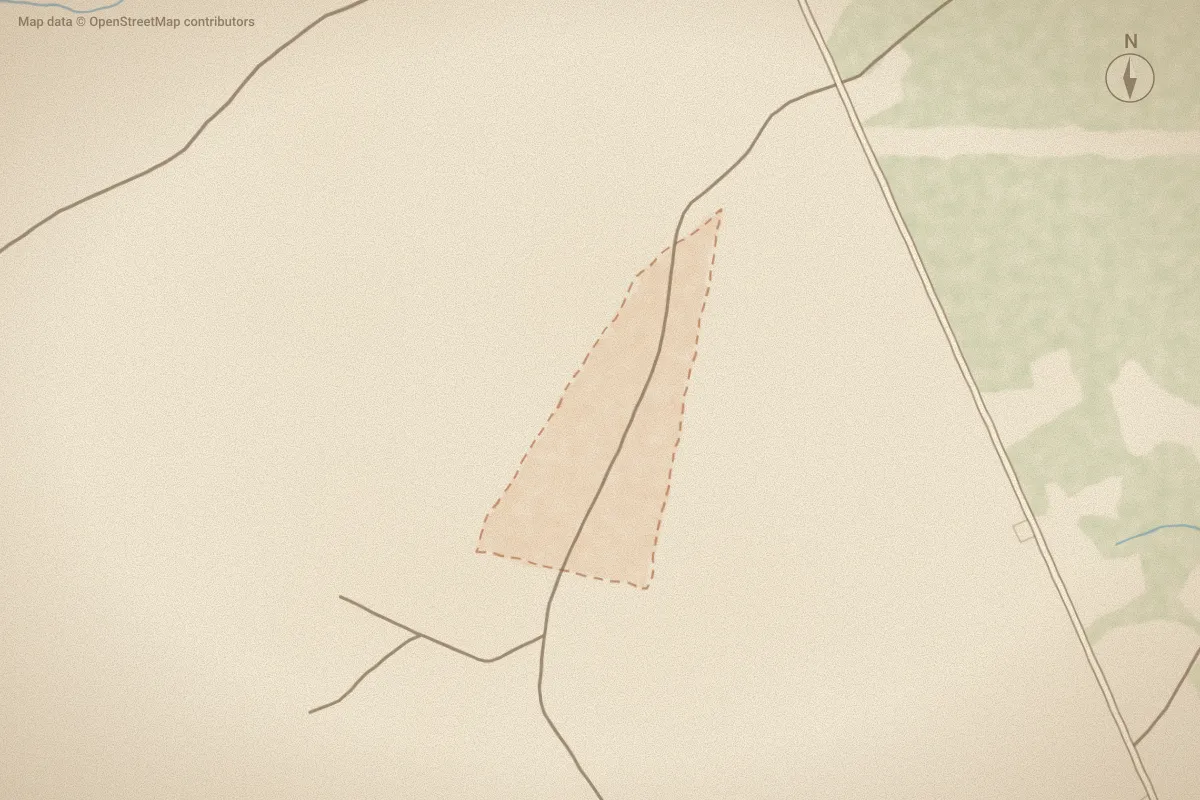 Watercolor map of Liberty Tree in Jacksonville, NC, showing its streets, water and surroundings