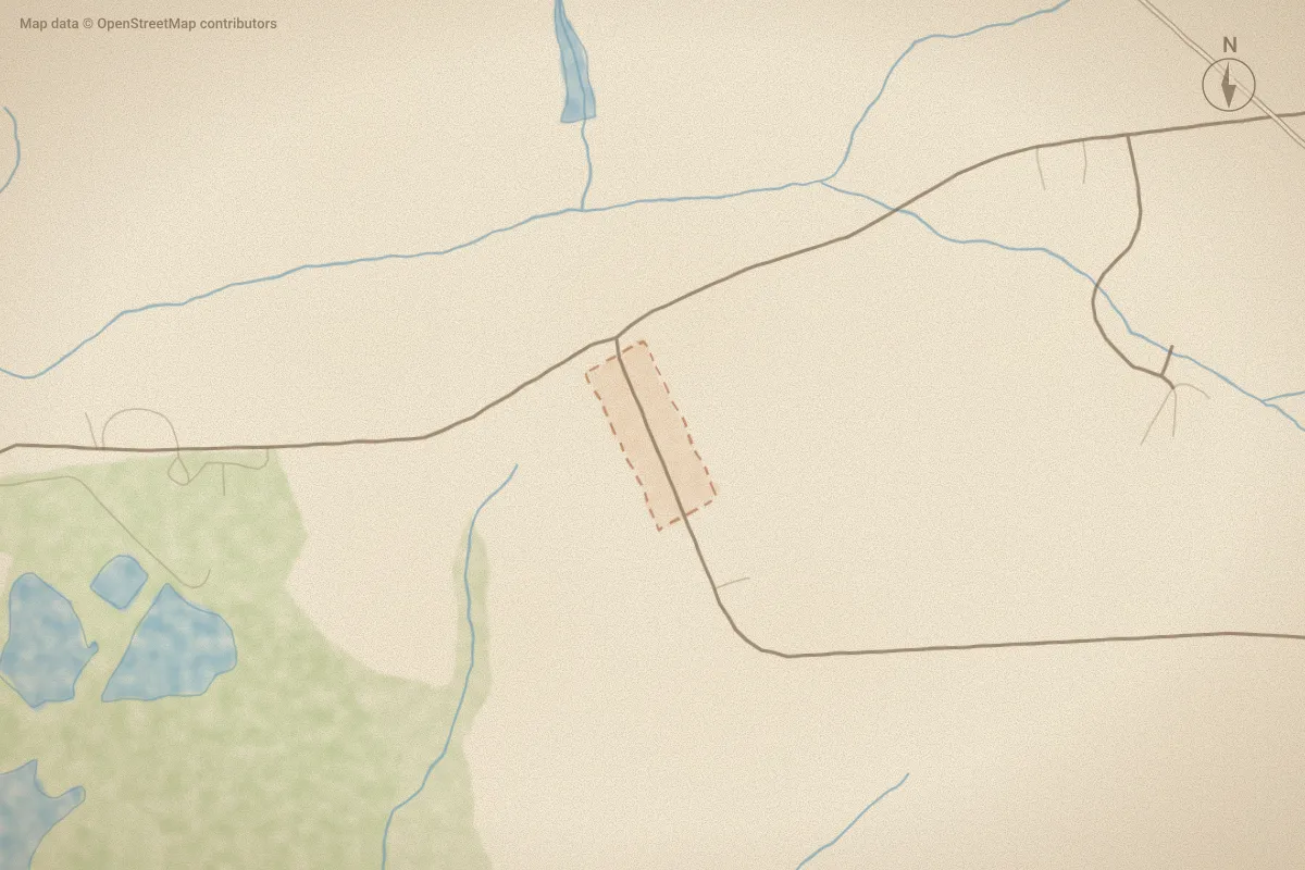 Watercolor map of Windmere in Grifton, NC, showing its streets, water and surroundings