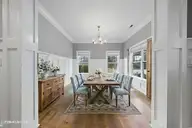 63 Evergreen Lane, Hampstead, NC 28443 — 3-bedroom waterfront home in Wyndwater, Hampstead, NC, photo 10 of 69: dining-room - Dining Room - Farmhouse -