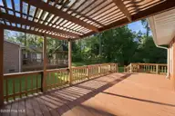 6207 Gondolier Drive, New Bern, NC 28560 — 3-bedroom waterfront home in Fairfield Harbour, New Bern, NC, photo 8 of 49: Pergola over deck