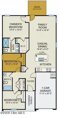 7123 Woodline Drive SW, Sunset Beach, NC 28468 — 3-bedroom home in Seaside Palms, Sunset Beach, NC, photo 2 of 27: Floorplan