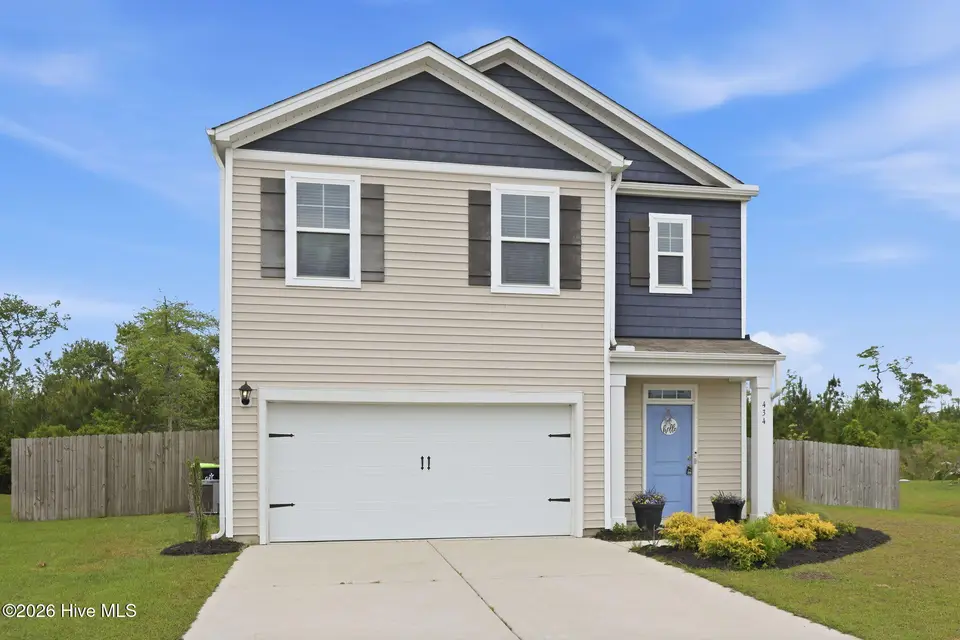 434 Perch Lane, Peletier, NC 28584 — 4-bedroom home in River East, Peletier, NC, photo 1 of 39: front of home